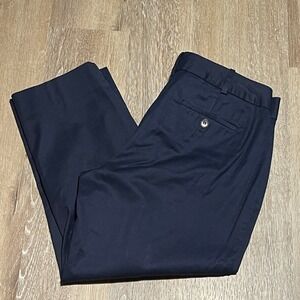 Talbots Petites Curvy Fit Cropped Pants Women's 6P Navy Blue‎ Cotton Blend EUC